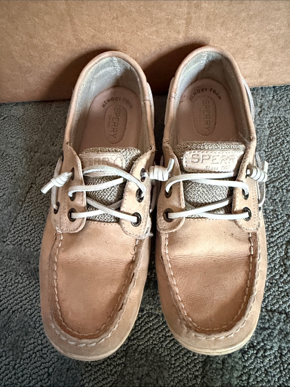 Sperry Tan Leather Boat Shoes